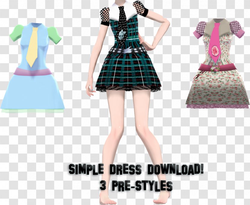 The Dress Clothing MikuMikuDance Skirt - Watercolor - Model Transparent PNG