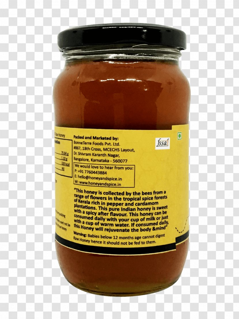 Chutney Bee Honey Apis Cerana Indica Sweetness - Bottle Transparent PNG