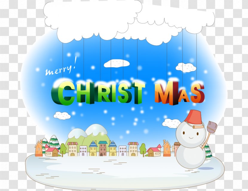 Christmas New Years Day Euclidean Vector - Art - English Typesetting Cartoon Illustrator Of Children Winter Transparent PNG