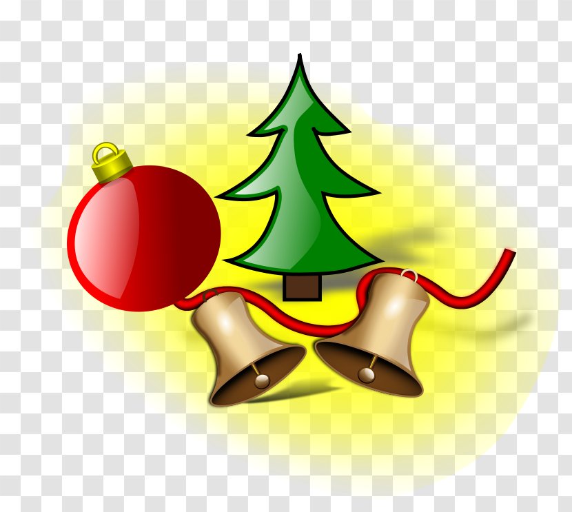 Christmas Tree Euclidean Vector Illustration - Bell - Gold Star Clipart Transparent PNG