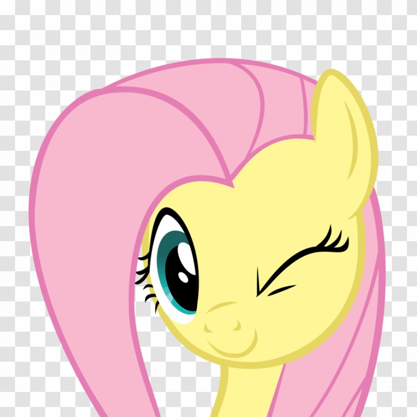 Fluttershy Pony Twilight Sparkle Wink DeviantArt - Silhouette - My Little Transparent PNG