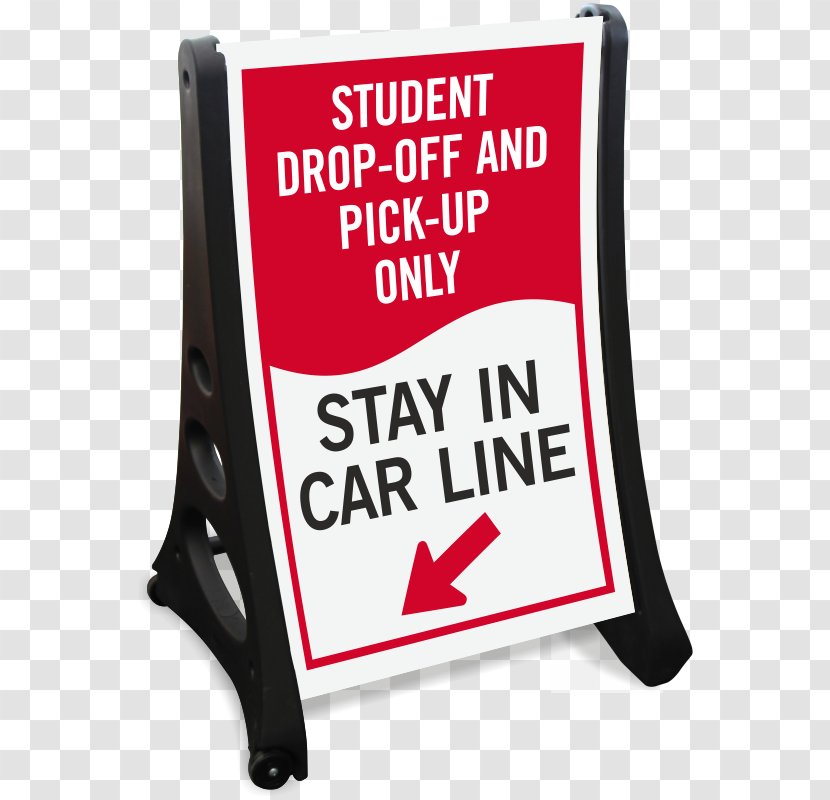 Car Fire Lane Road Traffic Sign - Signage - Roll-up Transparent PNG