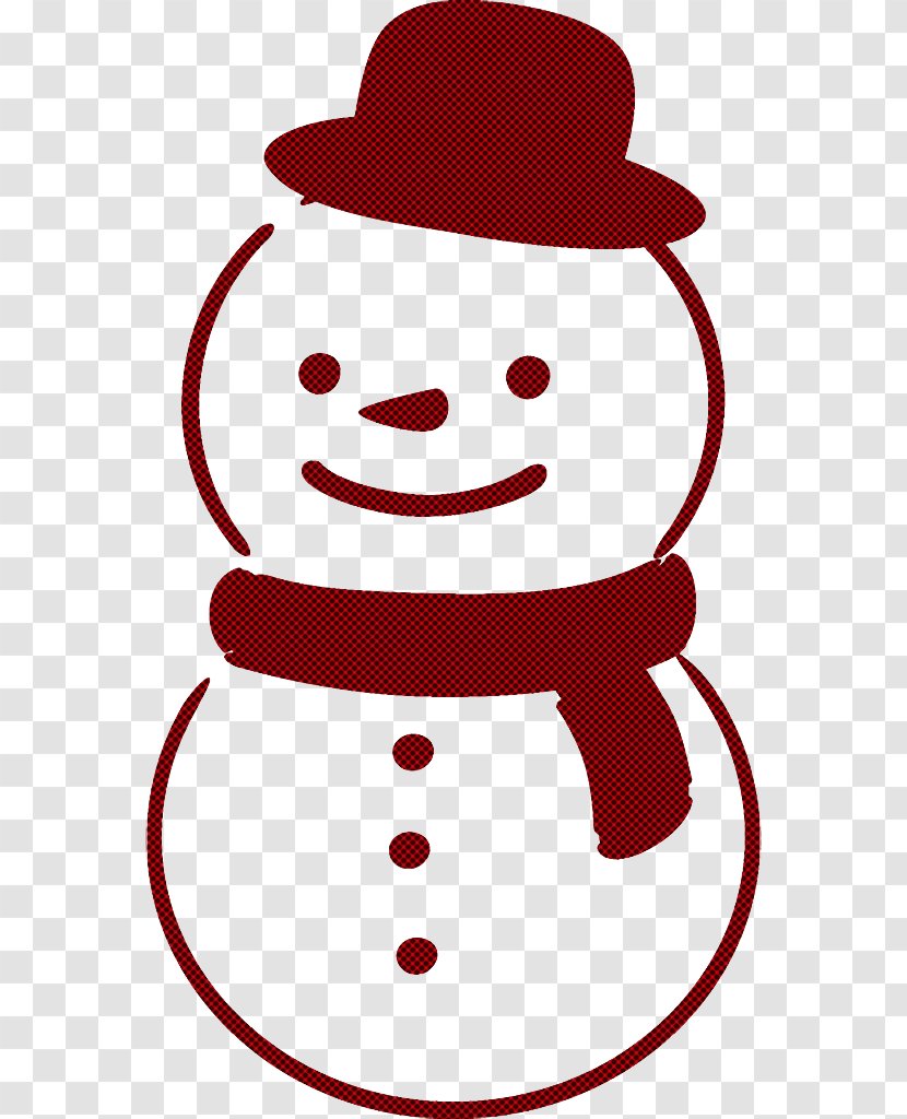 Snowman - Smile Line Art Transparent PNG