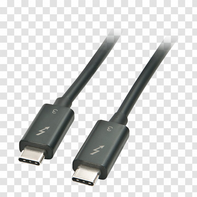 Thunderbolt Electrical Cable USB-C Lindy Electronics - USB 3.1 Transparent PNG