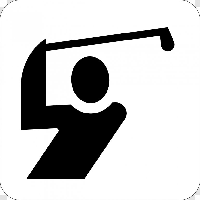 Symbol Golf Traffic Sign - Black And White - 22 Transparent PNG