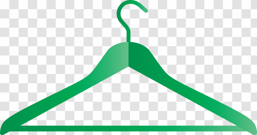 Green Clothes Hanger Line Logo Triangle Transparent PNG