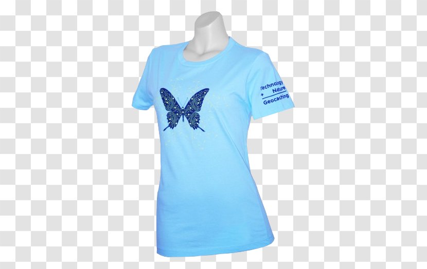 T-shirt Sleeve Product Neck - Blue - Tshirt Transparent PNG