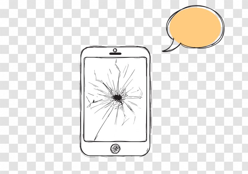 Designer Smartphone - The Screen Is Broken Transparent PNG