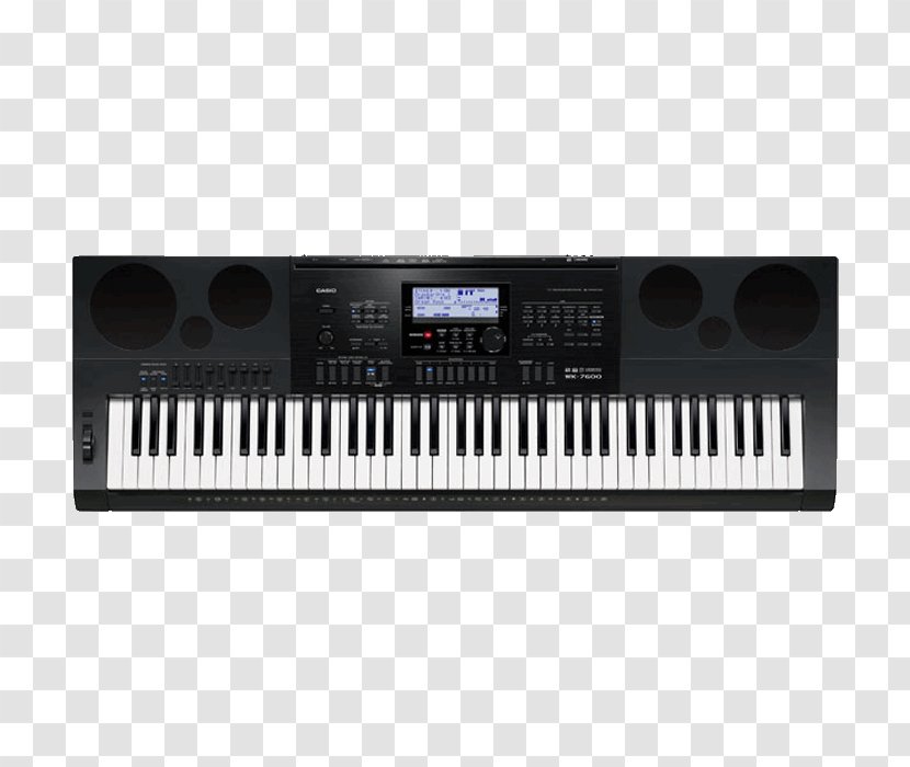 Casio WK-7600 Electronic Keyboard Musical Instruments CTK-6200 - Flower Transparent PNG