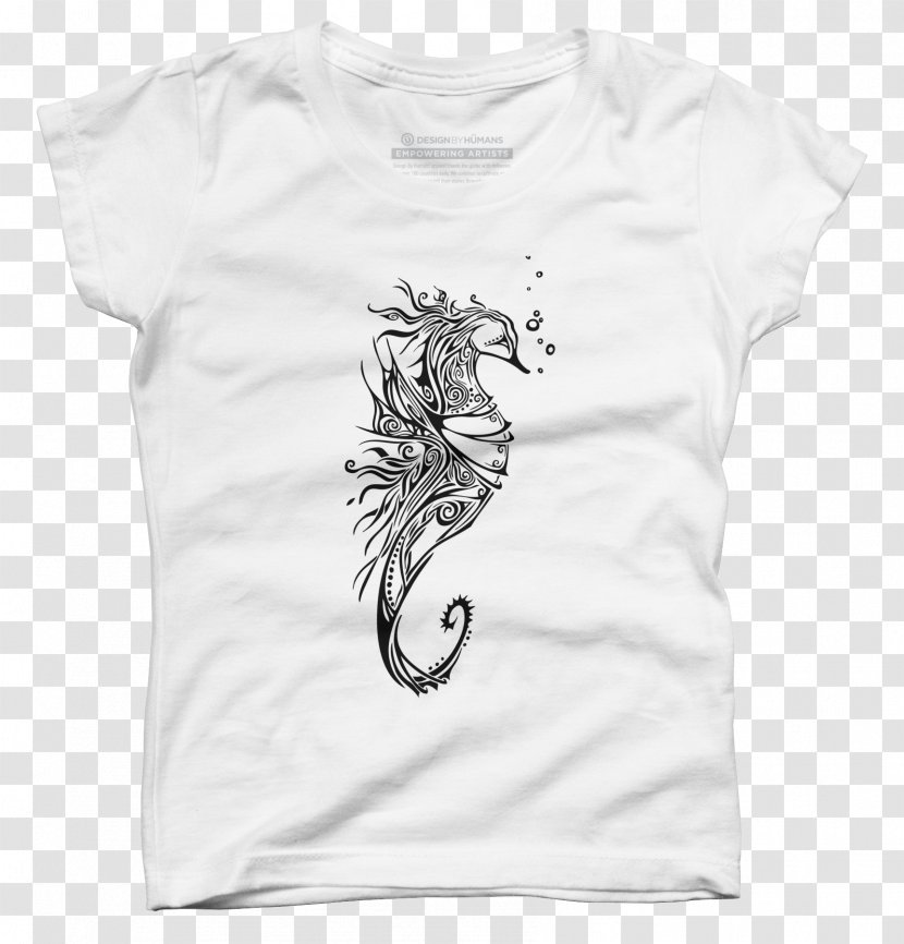 T-shirt Sleeve Clothing Top - Cartoon - Seahorse Transparent PNG