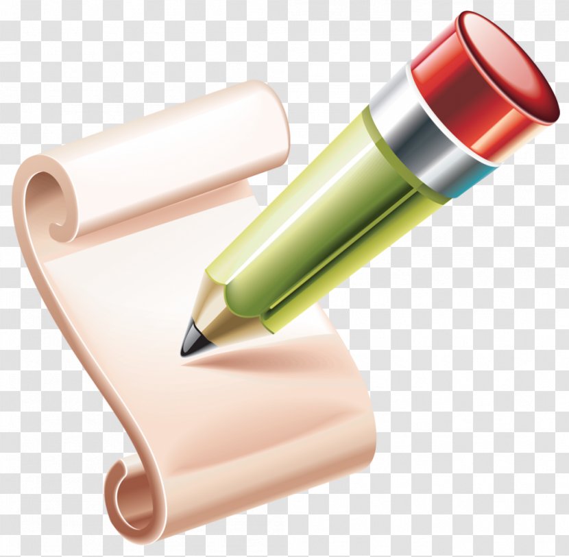 Pencil Cartoon - Drawing - Lipstick Material Property Transparent PNG