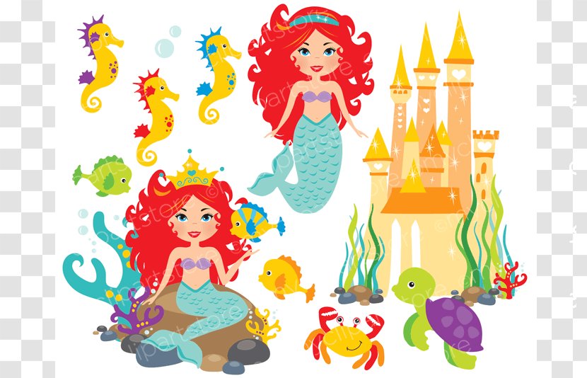 Ariel King Triton Under The Sea Disney Princess Clip Art - Organism - Mermaid Vector Transparent PNG