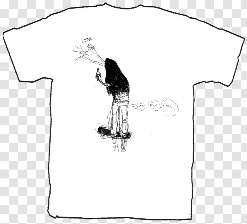 T-shirt Line Art Cartoon Sketch - Top Transparent PNG