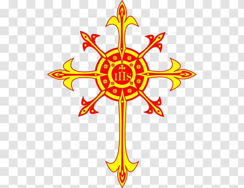 Christian Cross Christogram Tau Clip Art - Yellow - Feast Of The Holy Spirit Transparent PNG
