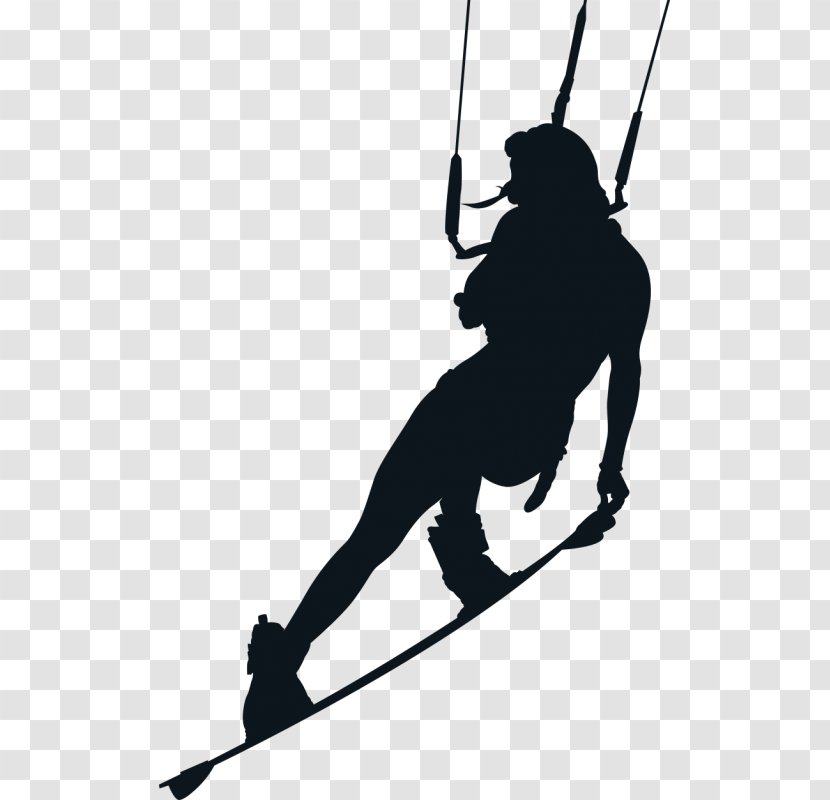 Ski Bindings Silhouette Line Skiing - Kitesurfing Art Transparent PNG