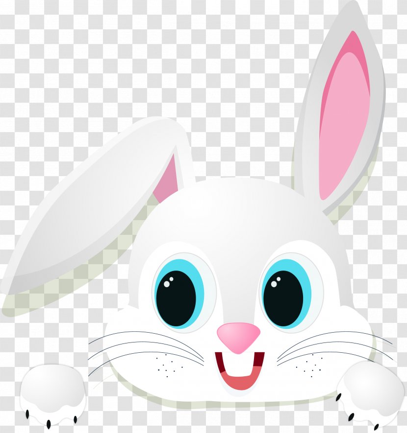 Domestic Rabbit Easter Bunny Chinese Zodiac - Mammal - Cartoon Cute Little White Transparent PNG