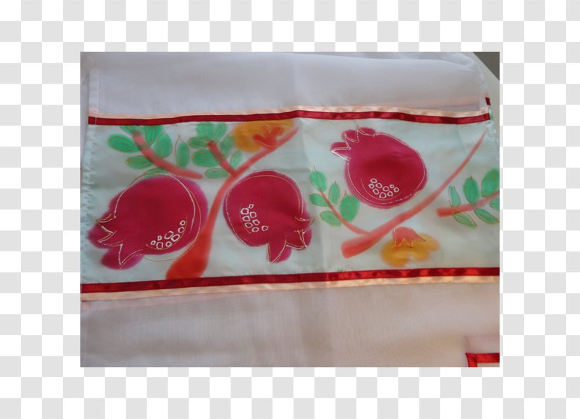 Textile Rectangle - Red - Hand-painted Pomegranate Transparent PNG