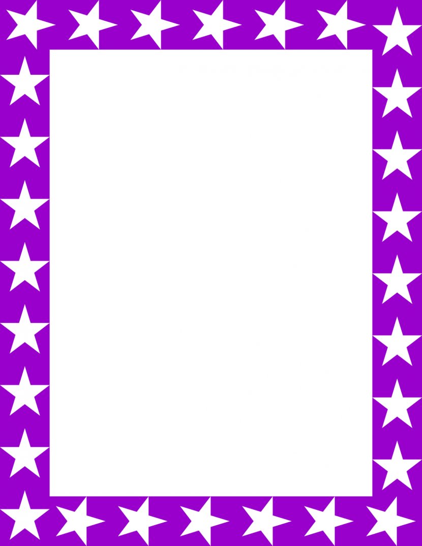 Picture Frame Free Content Website Clip Art - Purple - Star Cliparts Transparent PNG