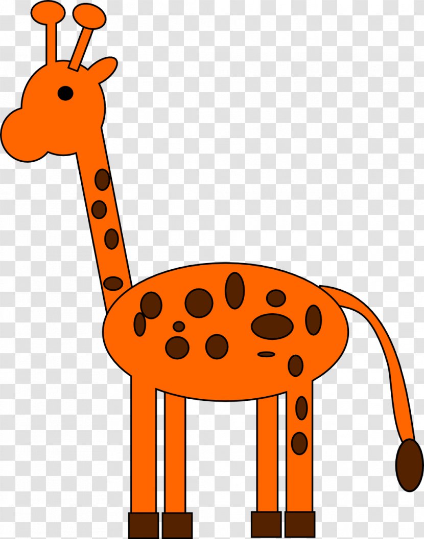 Giraffe Animal Mammal Clip Art - Public Domain Transparent PNG