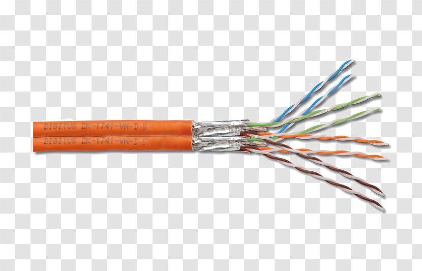 Class F Cable Network Cables Electrical MicroConnect - Orange - CAT 6Unshielded Twisted Pair (UTP) 2 MOthers Transparent PNG