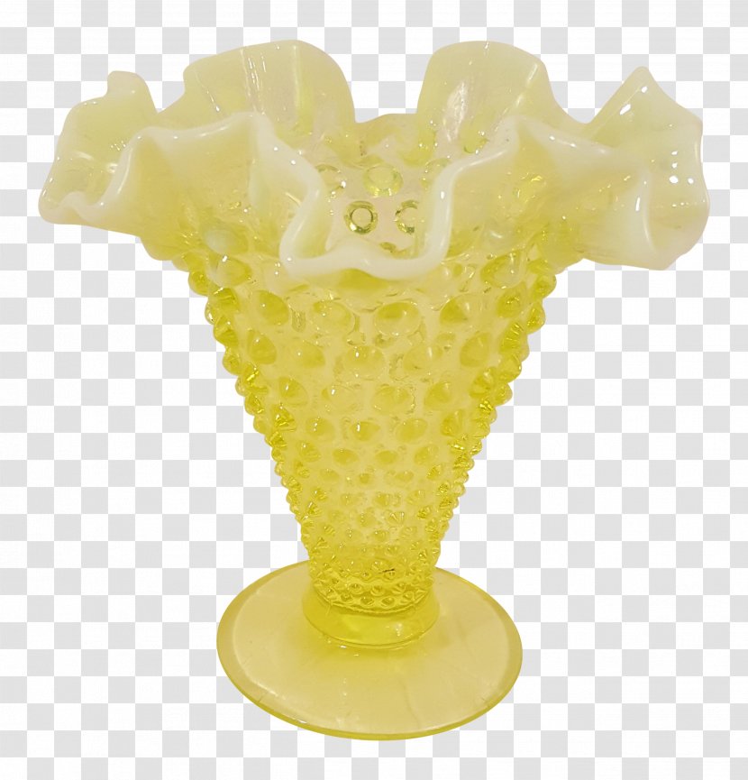 Vase Milk Glass Fenton Art Company Hobnail Yellow - Lamp Shades Transparent PNG