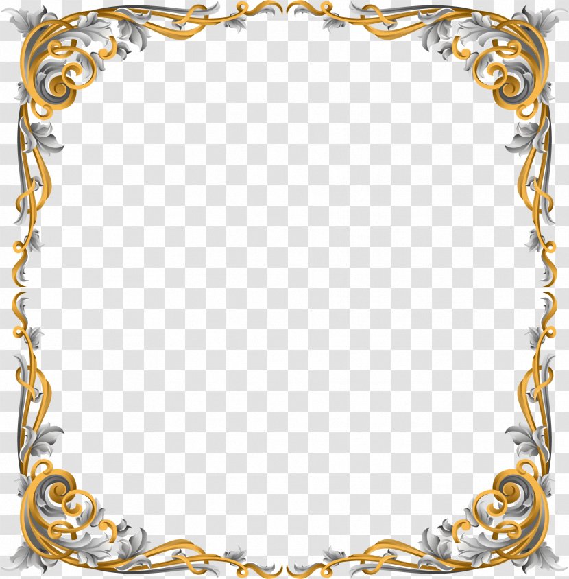 Haggadah Picture Frame Ornament Clip Art - Vector Hand Painted Flower Borders Transparent PNG