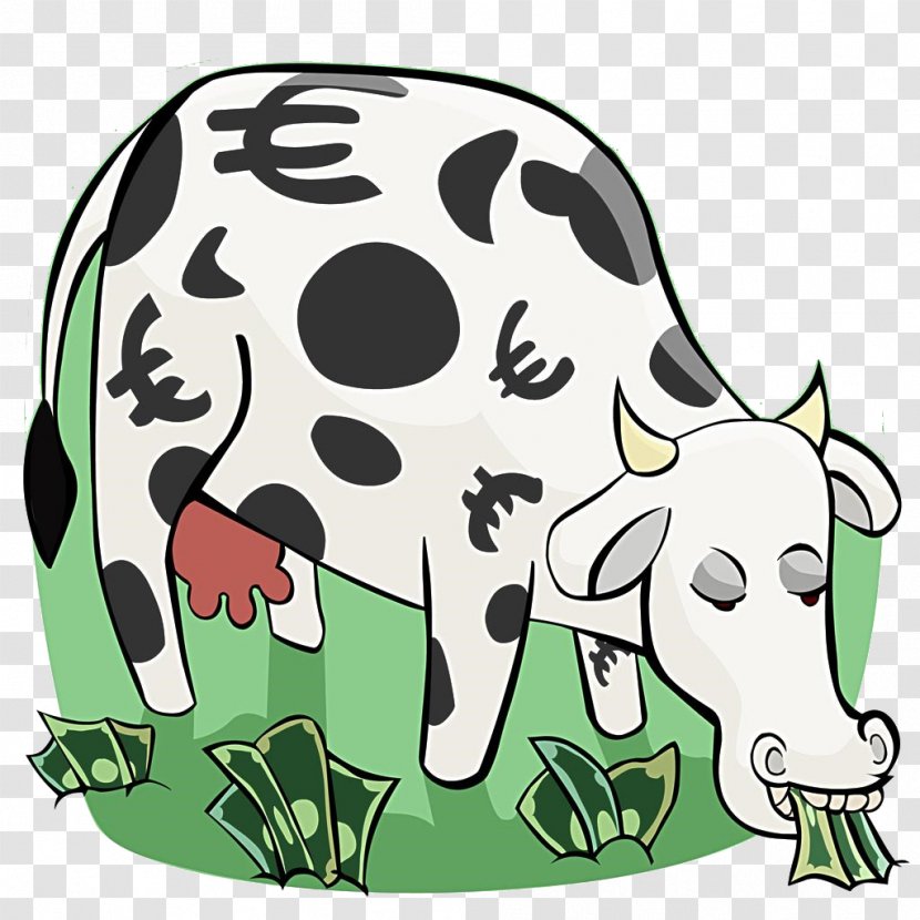 Dairy Cattle Paper - Livestock - Cartoon Cow Grazing Material Transparent PNG