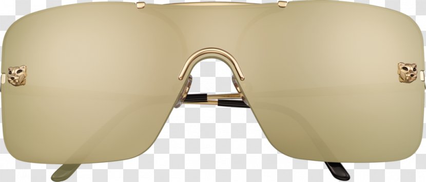 Goggles Sunglasses Leopard Cartier - Mirror Effect Transparent PNG