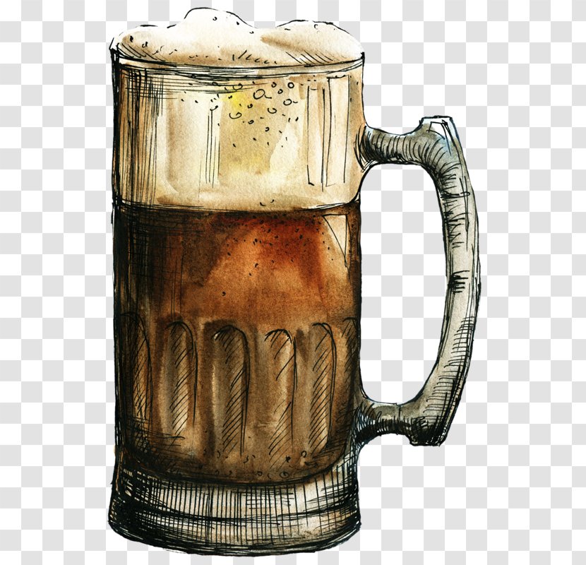 Oktoberfest Mug Cup Drink Glass - Hand-painted Of Beer Transparent PNG