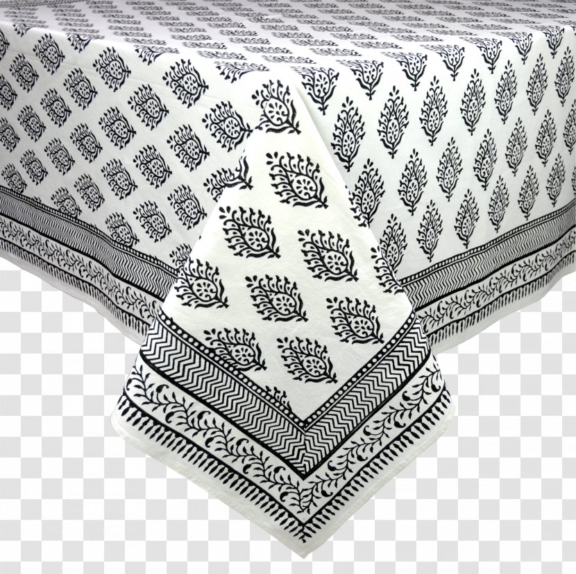 Cloth Napkins Textile Tablecloth Place Mats - Black And White Transparent PNG