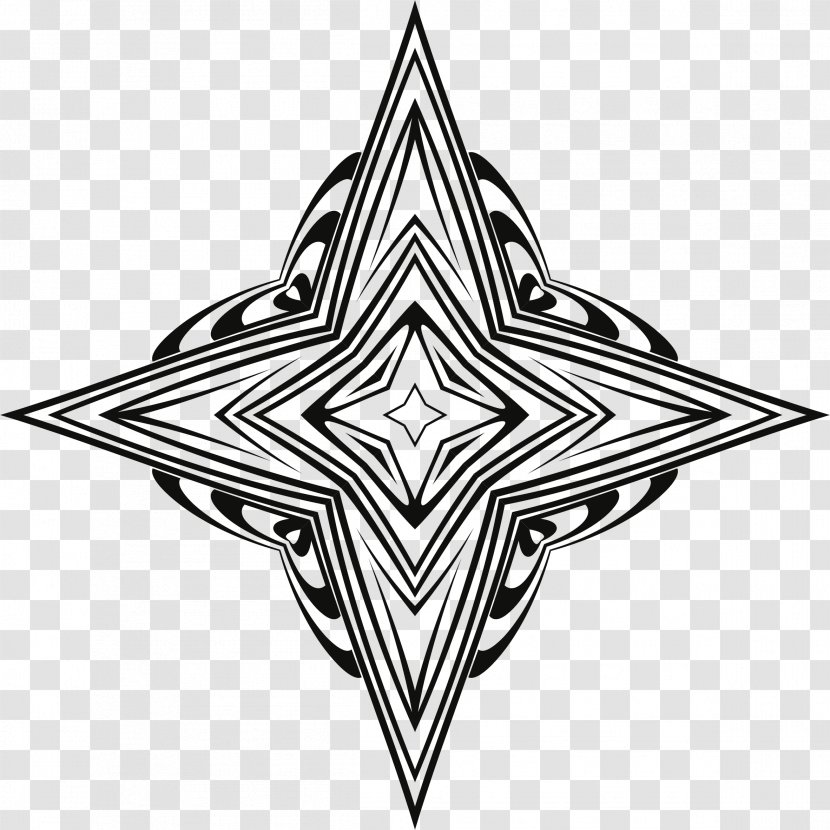 Art Deco Star Drawing Clip - Ornament Transparent PNG