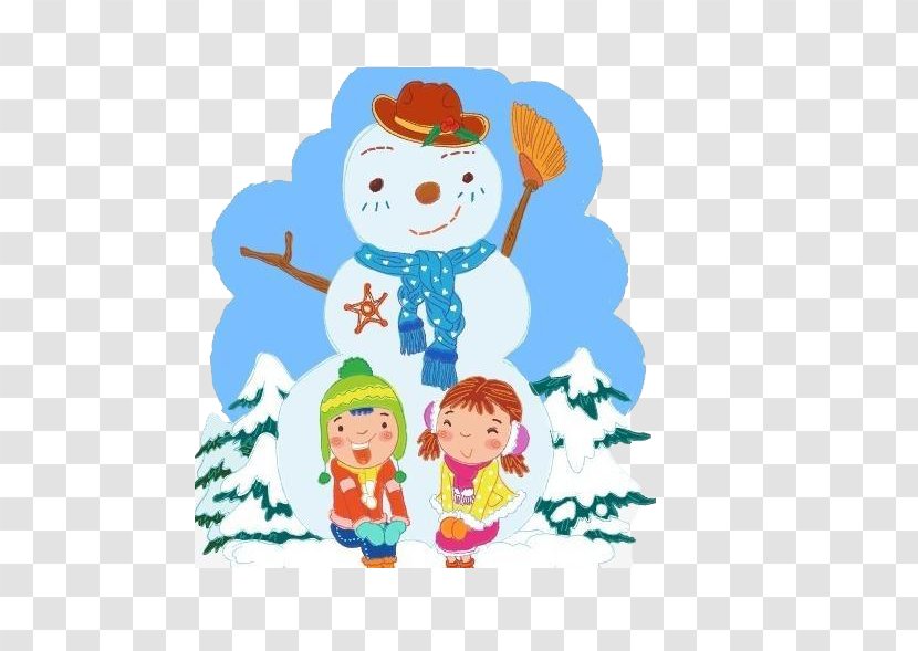 Child Snowman Illustration - Winter Transparent PNG