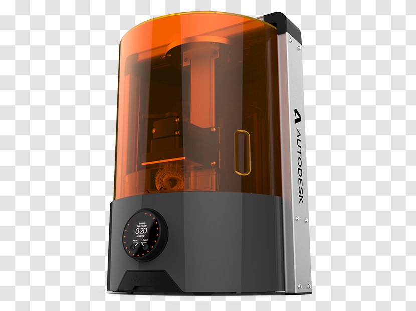 Stereolithography 3D Printing Digital Light Processing Printer - Autodesk Transparent PNG