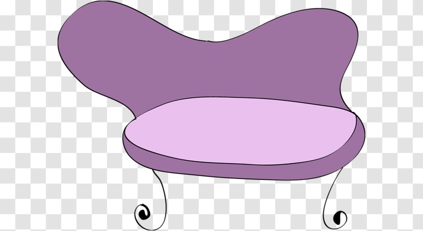 Divan Chair Furniture Clip Art - Lilac Transparent PNG