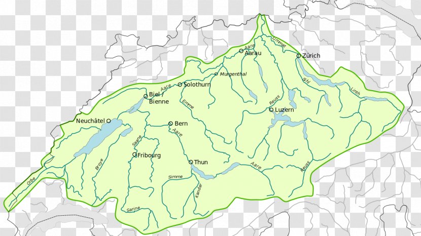 Aare Reuss Brünig Pass Simme Rhine - Walensee - Basin Transparent PNG