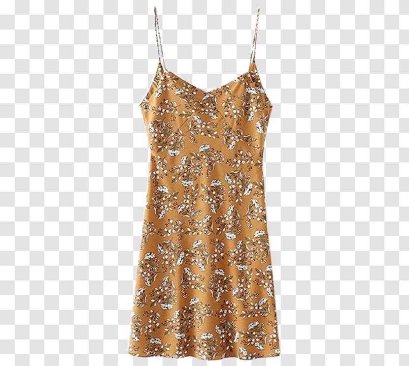 Slip Dress Clothing A-line Fashion - Heart - Yellow Floral Dresses Transparent PNG