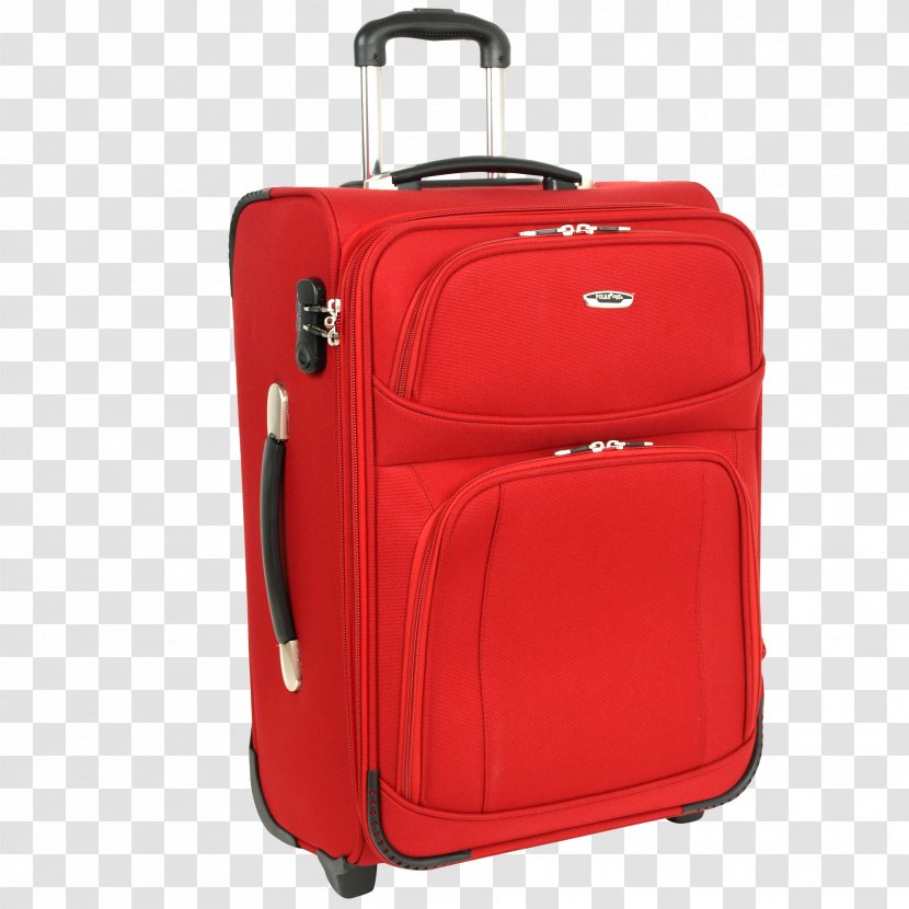 Suitcase Baggage Travel - Red Transparent PNG