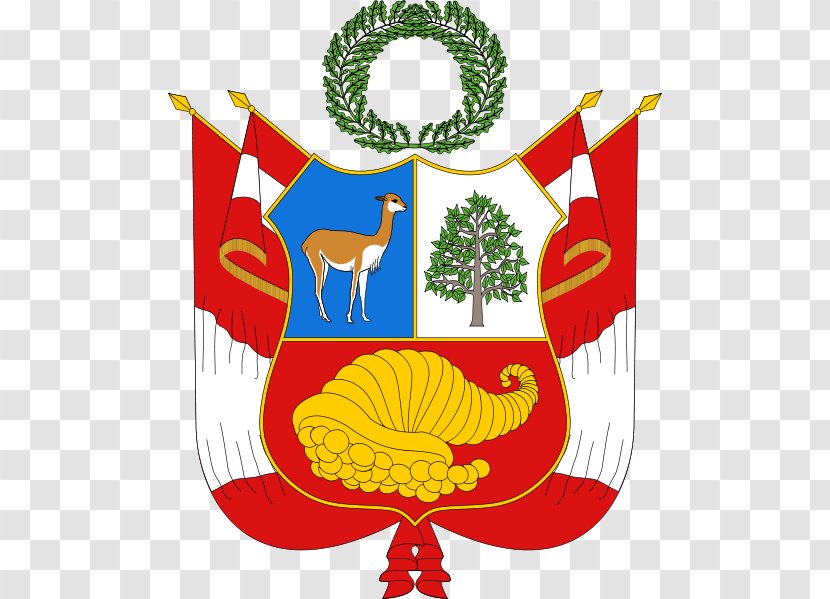 Flag Of Peru Coat Arms National Symbols - Vector Transparent PNG