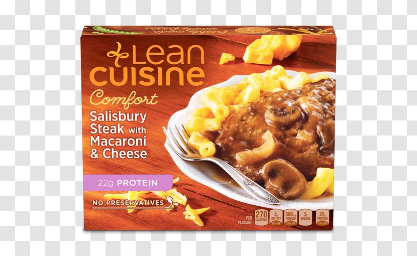 Macaroni And Cheese Salisbury Steak Cheesesteak Beefsteak Lean Cuisine - Food Transparent PNG