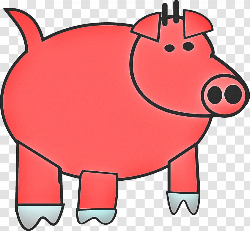 Pig Cartoon - Drawing - Suidae Snout Transparent PNG