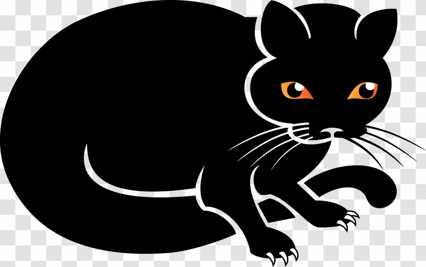 Black Cat Whiskers Wildcat Clip Art - Hand Painted, Simple Style, Transparent PNG