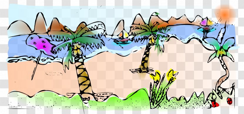 Beach Clip Art - Invertebrate - Mountains Clipart Transparent PNG