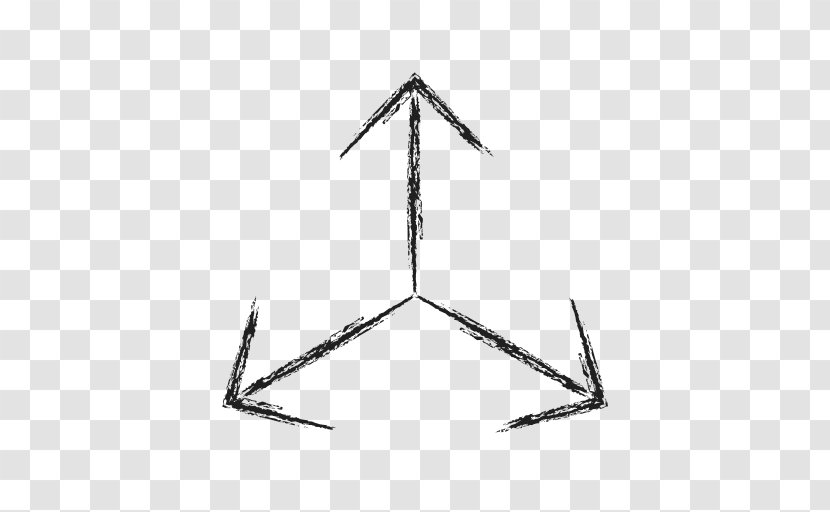 Arrow - Black And White - Structure Transparent PNG