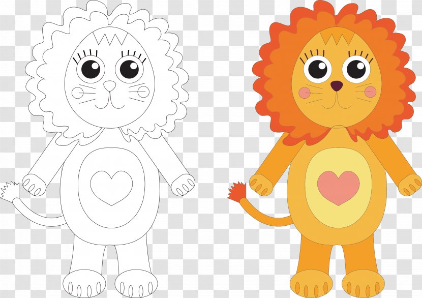 Lion Cartoon Stock Photography Illustration - Watercolor - Fill Color Transparent PNG