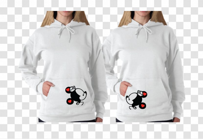 Mickey Mouse Minnie T-shirt Hoodie Sweater - White Transparent PNG