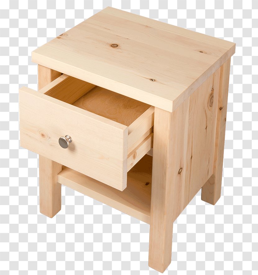 Bedside Tables Pinus Cembra Drawer Furniture - Wood - Bed Transparent PNG