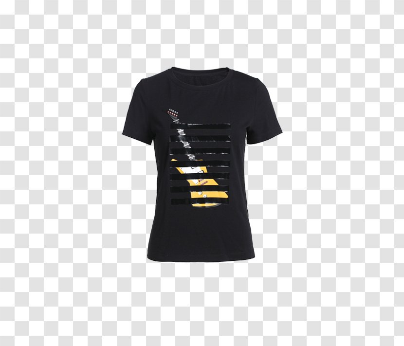 T-shirt Sleeve Top Gratis Black - Livery Transparent PNG