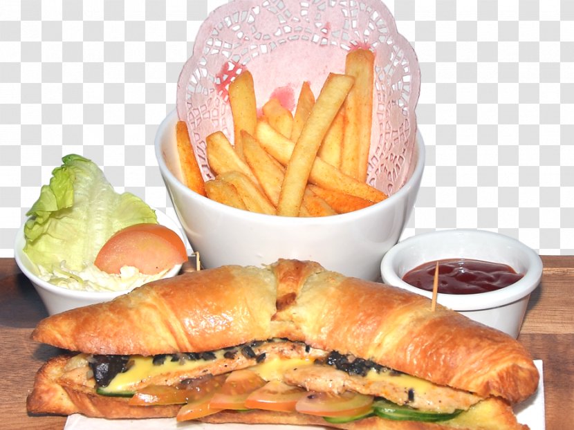 Hamburger Breakfast Sandwich Chicken French Fries Fast Food - Meal - Sandwiches Transparent PNG