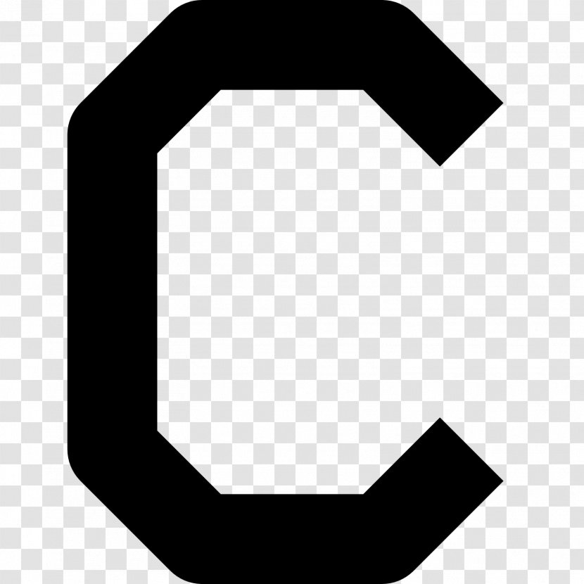 Black And White Square Angle Pattern - Letter C Transparent PNG