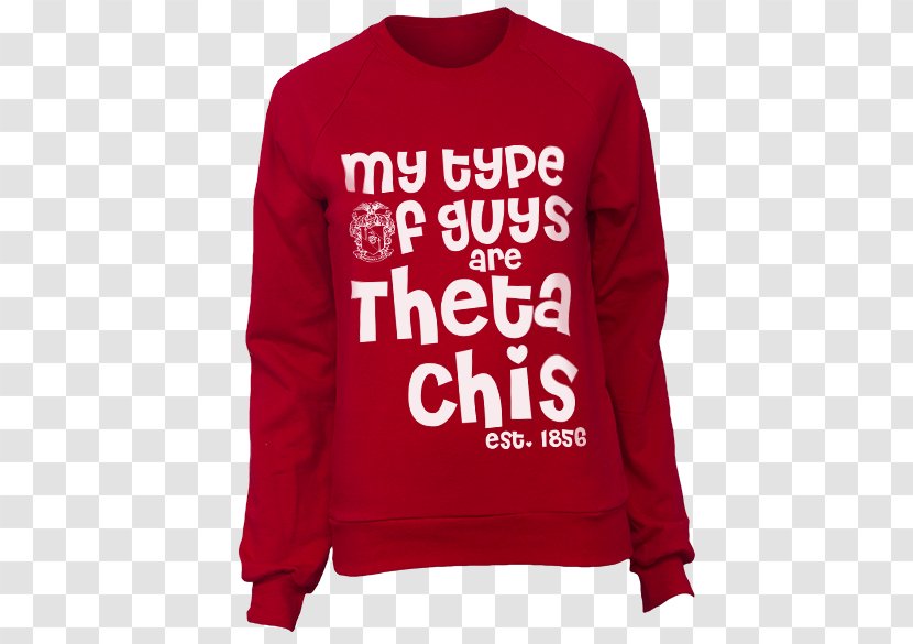 Theta Chi T-shirt Sleeve Sweater - Sweatshirt - Tshirt Transparent PNG
